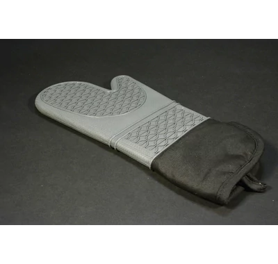 Konyhai hosszú edényfogó szilikonos  kesztyű 39 cm