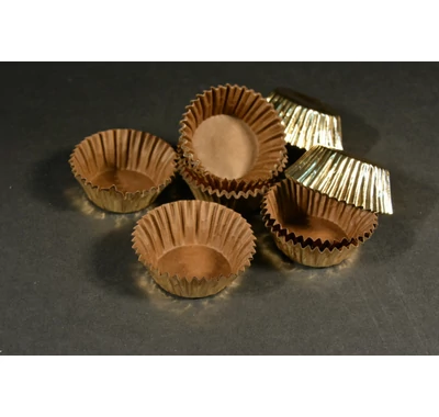 Bonbon kapszli arany-barna 30x17,5 mm