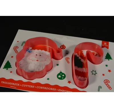 Karácsonyi süteménykiszúró mikulásfej és cukorbot