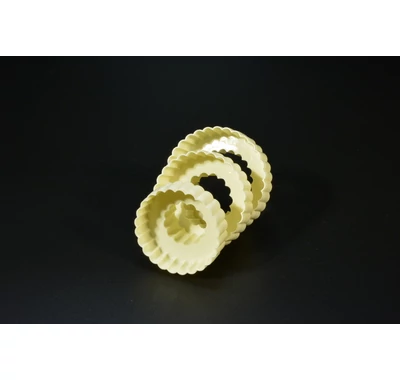 Hullámos linzerkiszúró készlet 3 db  kör alakú sütemény kiszúró