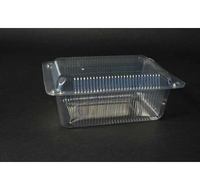 Műanyag süteményes doboz alj+tető 24,5x17x10 cm