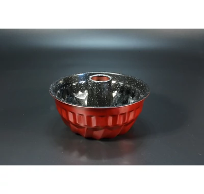 Tapadásmentes fém 23 cm piros  kuglófsütő forma