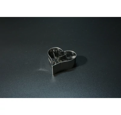 Szív duó szív linzerkiszúró közép kiszúróval 6,5x5 cm