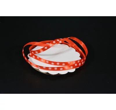 hópelyhes karácsonyi szalag piros