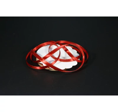 Arany szegélyes szatén szalag 6mmx20 m bordó