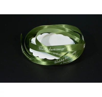 Boldog karácsonyt feliratos szatén szalag