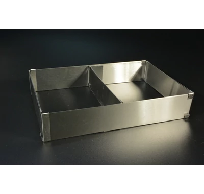 Állítható téglalap sütőkeret tortakeret felezővel 5 cm magas