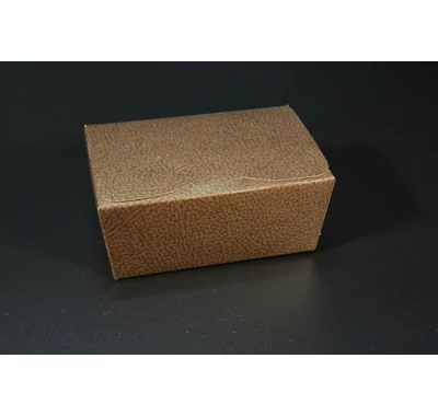 Kis papír ajándékdoboz barna trapéz doboz 11x7x4,5 cm