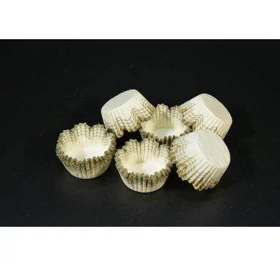 Bonbon kapszli arany barna hullámos 30x17,5 mm