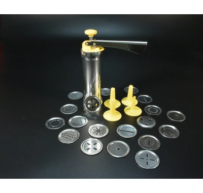 Süteménynyomó és tésztakinyomó készlet – nyomós kekszkészítő cserélhető sütiformákkal