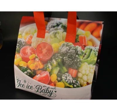 Ökotáska Thermo hütő bevásárló táska  zöldség gyümölcs 32x33x20