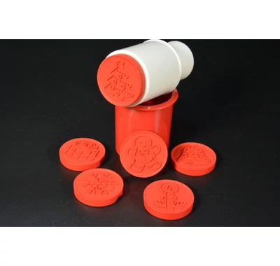 Karácsonyi  textúra mintás sütipecsét 