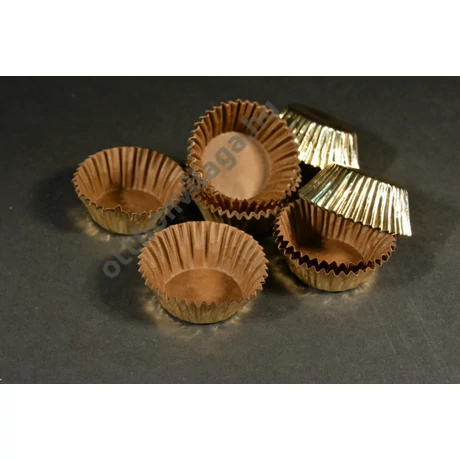 Bonbon kapszli arany-barna 30x17,5 mm
