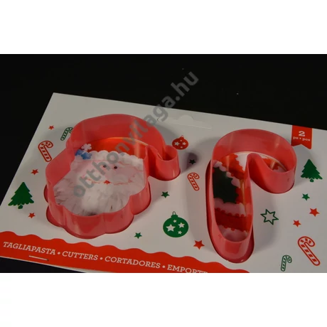 Karácsonyi süteménykiszúró mikulásfej és cukorbot