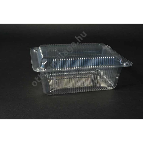 Műanyag süteményes doboz alj+tető 24,5x17x10 cm