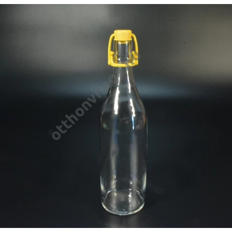 Csatos üveg 1l  műanyag csatos zárással