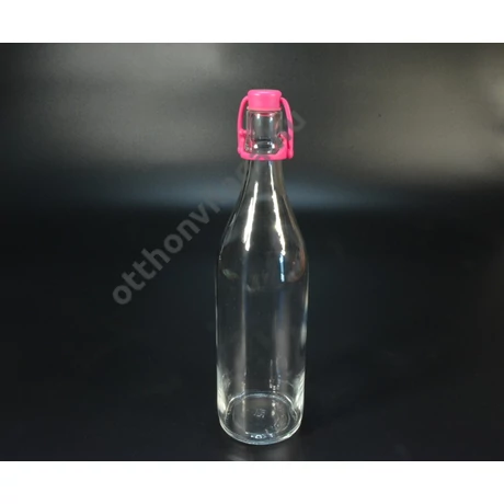 Csatos üveg 1l  műanyag csatos zárással
