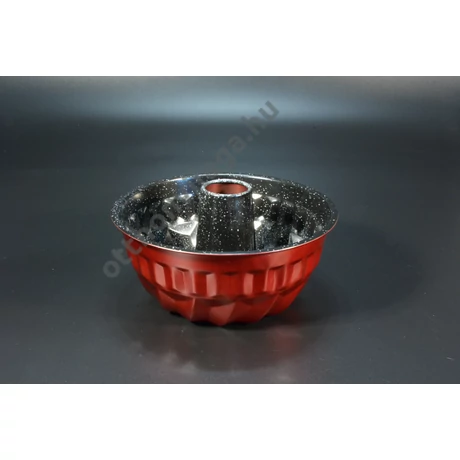 Tapadásmentes fém 23 cm piros  kuglófsütő forma