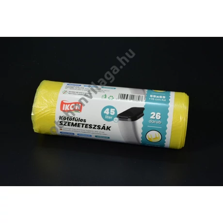 Kötőfüles szemeteszsák 45l 55x65 cm 26db