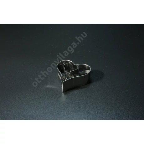 Szív duó szív linzerkiszúró közép kiszúróval 6,5x5 cm
