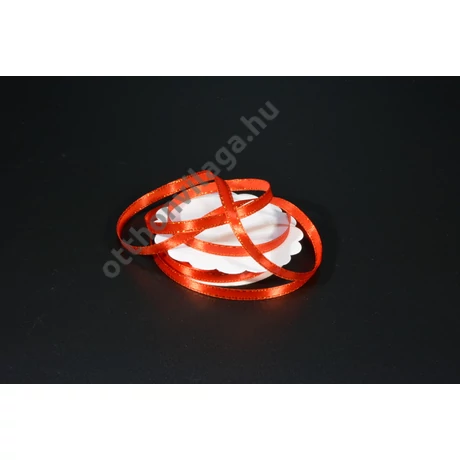 Arany szegélyes szatén szalag 6mmx20 m piros