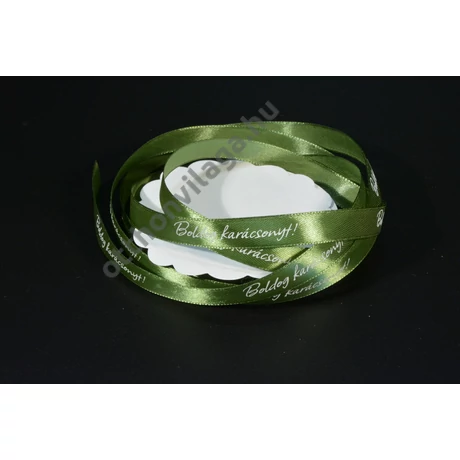 Boldog karácsonyt feliratos szatén szalag