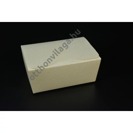 Kis papír ajándékdoboz fehér trapéz doboz 11,5x7x4,5 cm