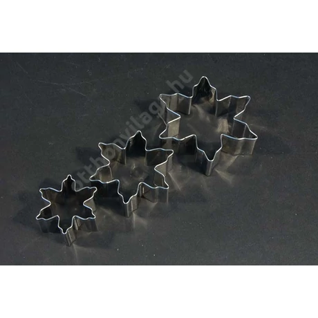 Hópehely süteménykiszúró forma 3 db