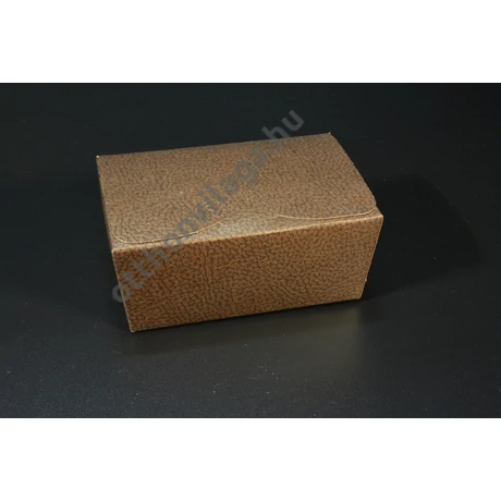 Kis papír ajándékdoboz barna trapéz doboz 11x7x4,5 cm