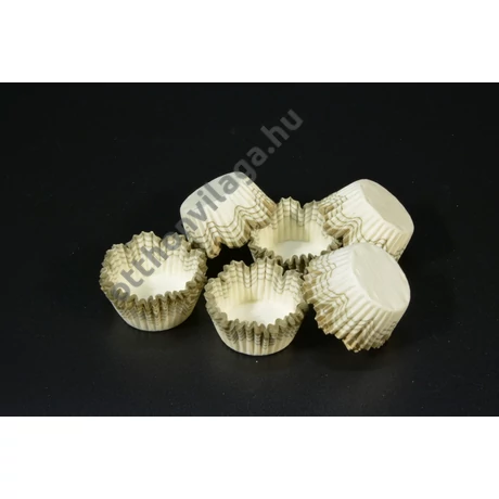 Bonbon kapszli arany barna hullámos 30x17,5 mm