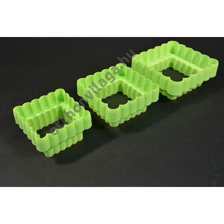 Négyzetes  hullámos süteménykiszúró 3 db