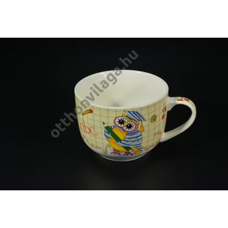 baglyos porcelán bögre