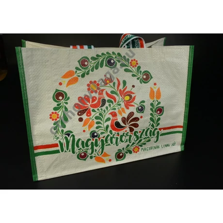 Bevásárló táska Magyarorszg magyaros motivumokkal okotáska 38x27x18 cm