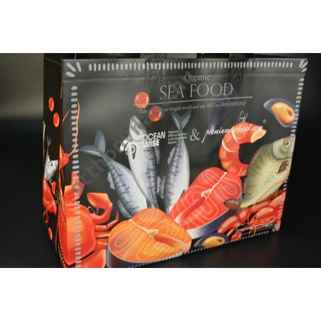 Bevásárló táska ökotáska  halakkal rákokkal 38x30x18  cm