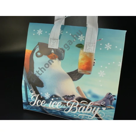 Ökotáska Thermo hütő bevásárló táska  pigvin jegesmedve 32x33x20