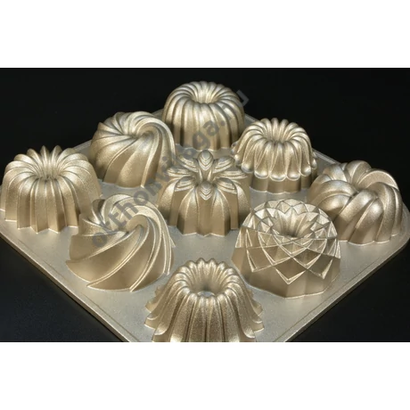 9 mintás  tapadásmentes mini kuglófsütő forma