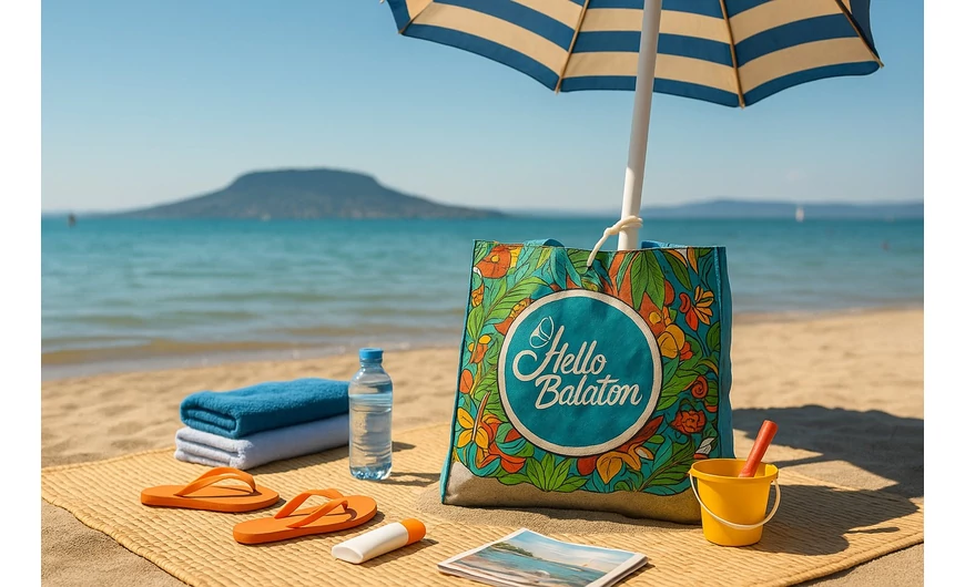 A napernyőt nem fújta el a szél – mert volt nálunk egy Hello Balaton ökotáska